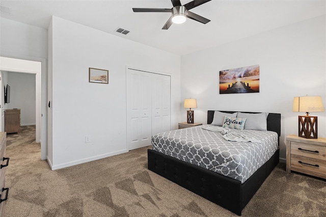 2759 Slash Way, Saint Cloud, FL 34771 - carpeted bedroom featuring a closet and a ceiling fan