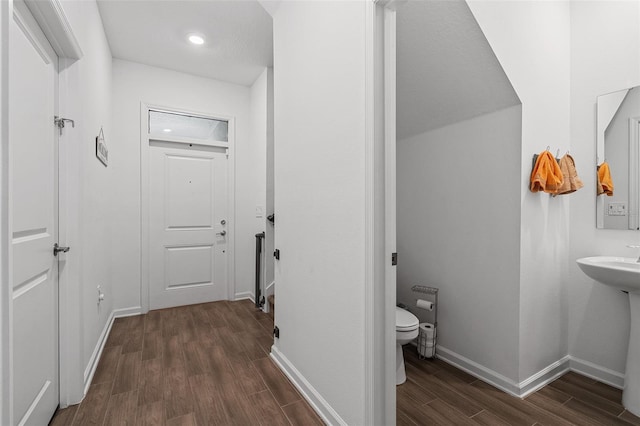 2759 Slash Way, Saint Cloud, FL 34771 - corridor featuring dark wood-style flooring and recessed lighting