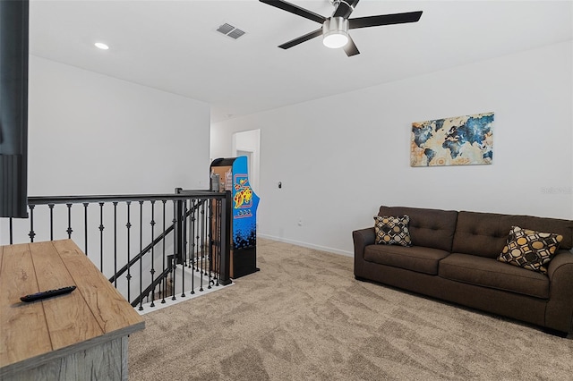 2759 Slash Way, Saint Cloud, FL 34771 - living area featuring carpet and a ceiling fan