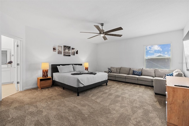 2759 Slash Way, Saint Cloud, FL 34771 - carpeted bedroom with a ceiling fan and connected bathroom