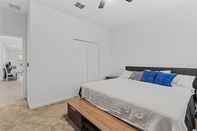2759 Slash Way, Saint Cloud, FL 34771 - carpeted bedroom featuring a closet and a ceiling fan