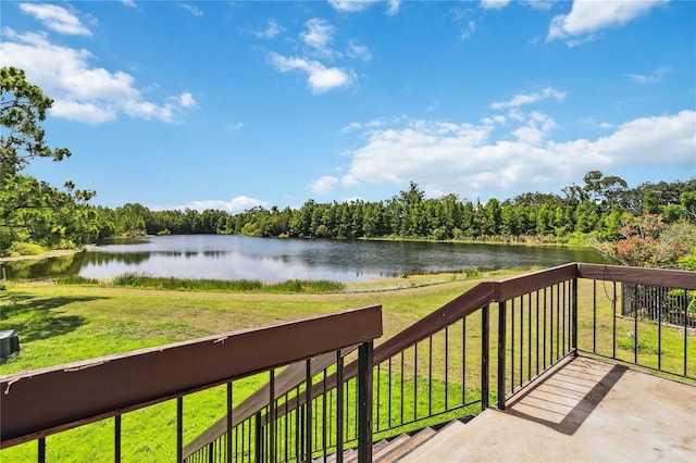 4570 Tower Pine Rd Ge, Unit Ge, Orlando, FL 32839 - balcony featuring a water view and a wooded view