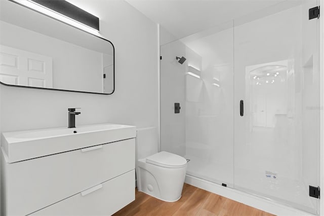 933 Jasmine St, Celebration, FL 34747 - full bath featuring vanity, wood finished floors, and a shower stall