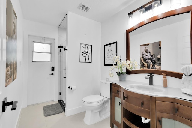 2402 Raven Croft Ct, Orlando, FL 32837 - bathroom with vanity, a stall shower, and tile patterned flooring