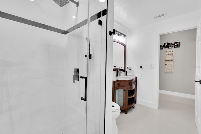 2402 Raven Croft Ct, Orlando, FL 32837 - bathroom featuring a shower stall, vanity, and tile patterned flooring