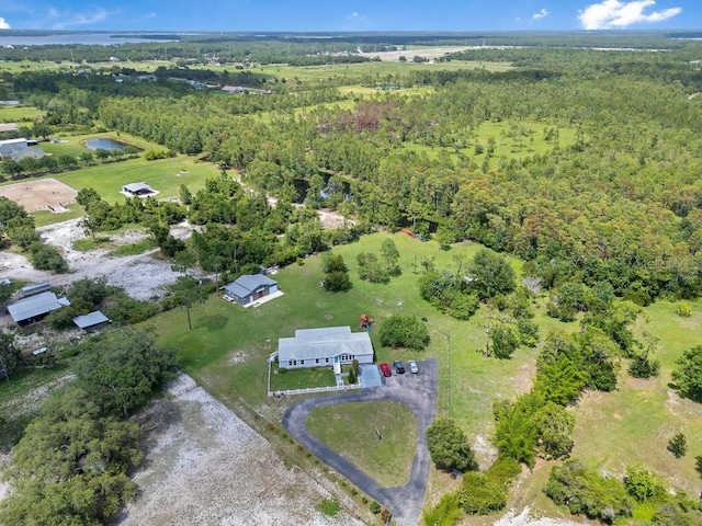 4361 Albritton Rd, Saint Cloud, FL 34772 - aerial view of property and surrounding area with a heavily wooded area and a large body of water