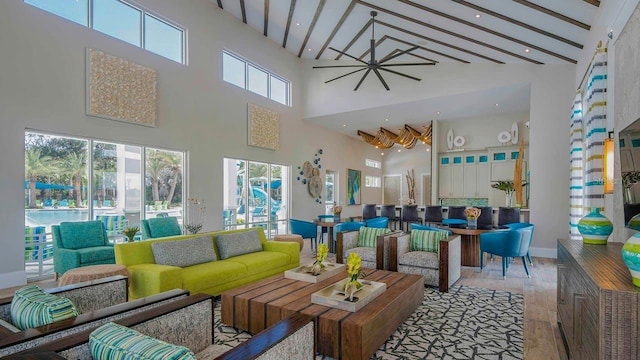 2525 Shanti Dr, Kissimmee, FL 34746 - community lobby with high vaulted ceiling and beamed ceiling
