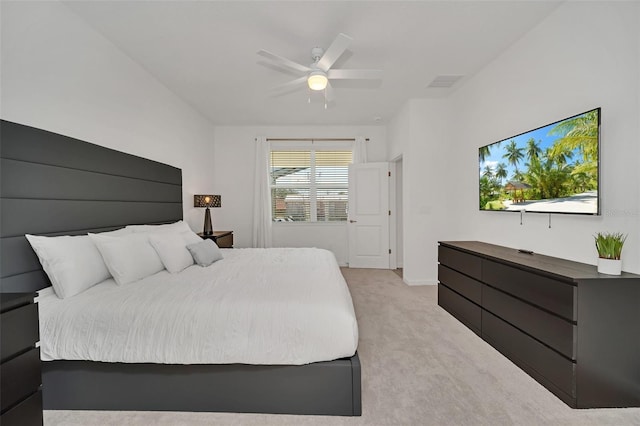 2525 Shanti Dr, Kissimmee, FL 34746 - bedroom featuring light carpet and ceiling fan
