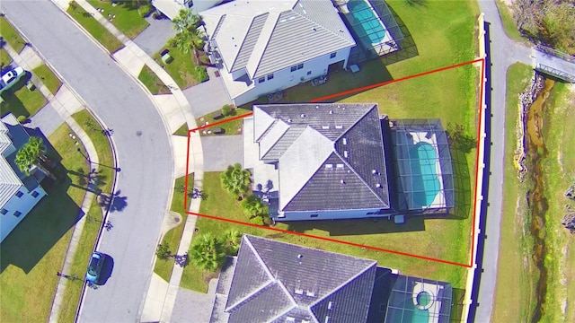 2673 Calistoga Ave, Kissimmee, FL 34741 - aerial view of property and surrounding area with property parcel outlined