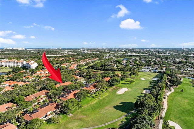 17340 Boca Club Blvd Unit 703, Boca Raton, FL 33487 - aerial view of property and surrounding area featuring a golf club, nearby suburban area, and a large body of water
