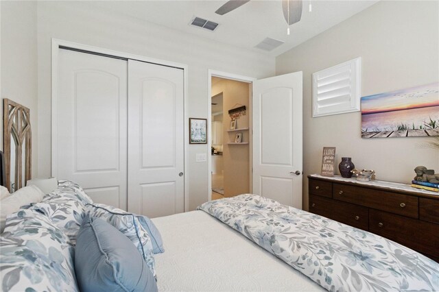 2772 Southland St, Saint Cloud, FL 34772 - bedroom with a closet and ceiling fan