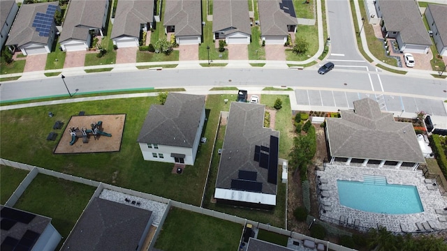 3839 Marbella Way, Davenport, FL 33897 - aerial perspective of suburban area with a pool area