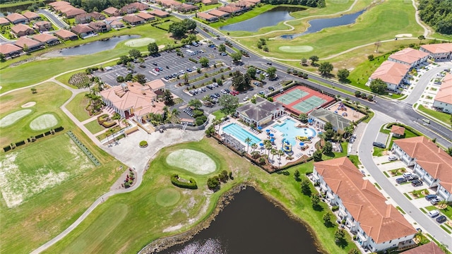 4928 Cortland Dr, Davenport, FL 33837 - aerial overview of property's location featuring a large body of water and nearby suburban area
