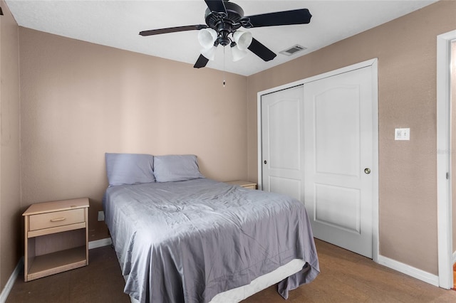 878 Elgin Dr, Winter Springs, FL 32708 - bedroom with a closet, a ceiling fan, and wood finished floors