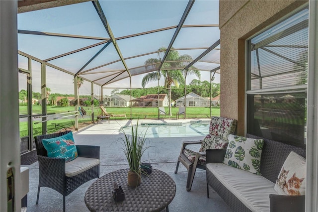 1014 Prey Ct, Kissimmee, FL 34746 - view of patio featuring a lanai and an outdoor pool