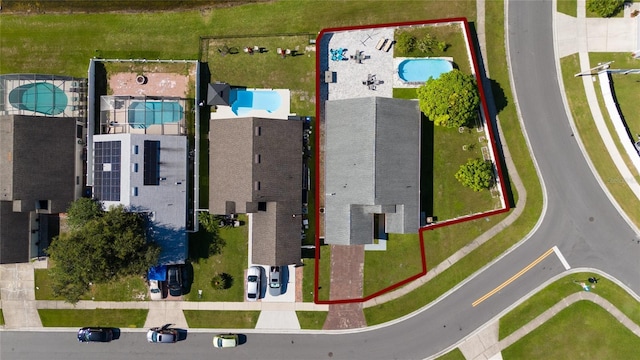 5100 Violet Ln, Kissimmee, FL 34758 - aerial view of property's location featuring property boundaries highlighted
