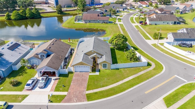 5100 Violet Ln, Kissimmee, FL 34758 - aerial view of residential area featuring a nearby body of water