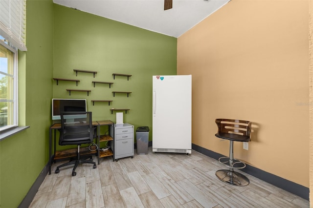 2576 R E Byrd Rd, Frostproof, FL 33843 - office space featuring wood finished floors and high vaulted ceiling