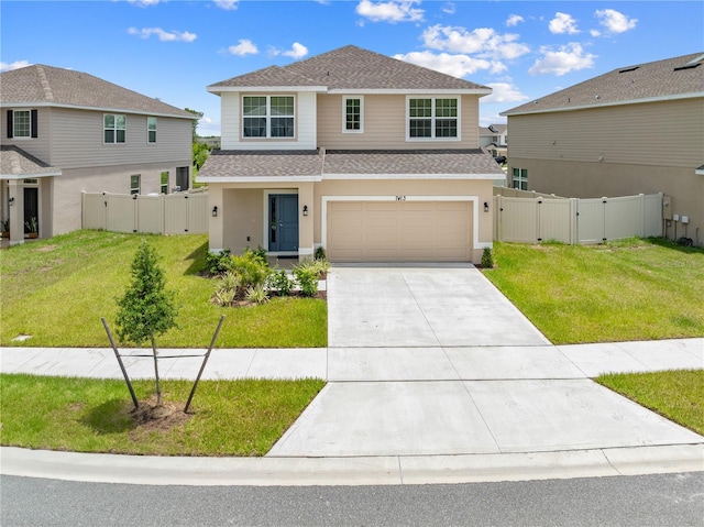 7413 Bent Tree Loop, Saint Cloud, FL 34771 - view of front of property featuring roof with shingles, a gate, driveway, and an attached garage