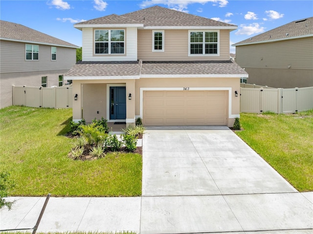 7413 Bent Tree Loop, Saint Cloud, FL 34771 - view of front of home with a gate, roof with shingles, driveway, and a garage