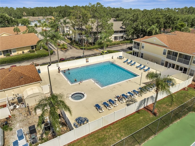 3205 Sabal Palms Ct Unit A, Kissimmee, FL 34747 - community pool featuring a residential view