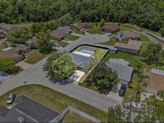 6528 Shepherd Oaks Pass, Lakeland, FL 33811 - aerial view of residential area featuring a heavily wooded area