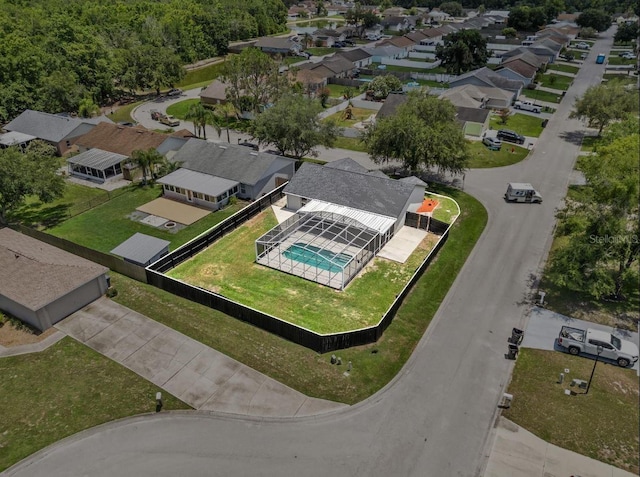 6528 Shepherd Oaks Pass, Lakeland, FL 33811 - aerial perspective of suburban area with a pool