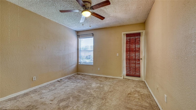 5112 Conroy Rd Unit 24, Orlando, FL 32811 - carpeted empty room featuring a textured wall, a textured ceiling, and a ceiling fan