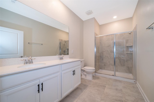1173 Trappers Trail Loop, Champions Gate, FL 33896 - full bath with double vanity, a shower stall, and tile patterned flooring