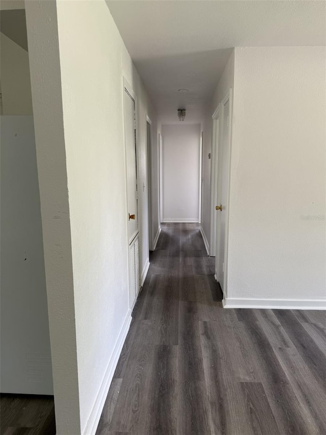 5449 NW 2nd St, Ocala, FL 34482 - corridor featuring dark wood finished floors and baseboards