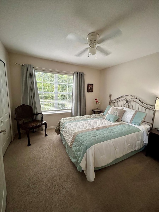 2862 Grasmere View Pkwy, Kissimmee, FL 34746 - bedroom with light colored carpet and a ceiling fan