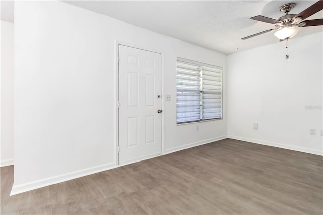 840 Center Ave Unit 80, Daytona Beach, FL 32117 - spare room featuring a ceiling fan and wood finished floors