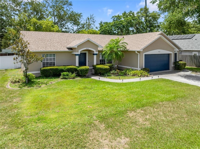 4828 Jeanette Ct, Saint Cloud, FL 34771 - ranch-style home with an attached garage, stucco siding, driveway, and a shingled roof