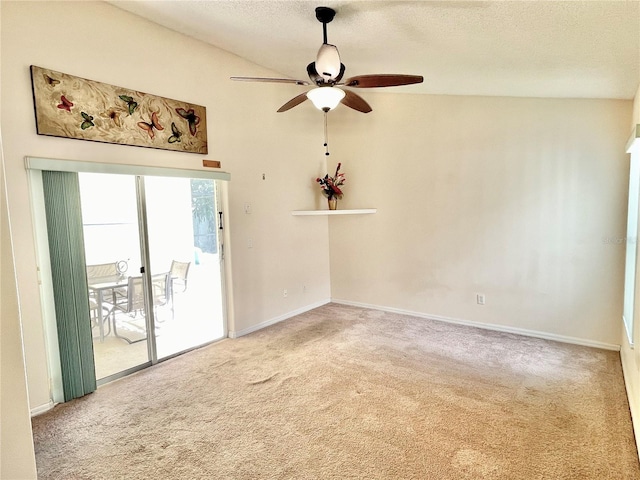 162 Seneca Point Trl, Kissimmee, FL 34746 - empty room with carpet floors, a ceiling fan, plenty of natural light, and a textured ceiling