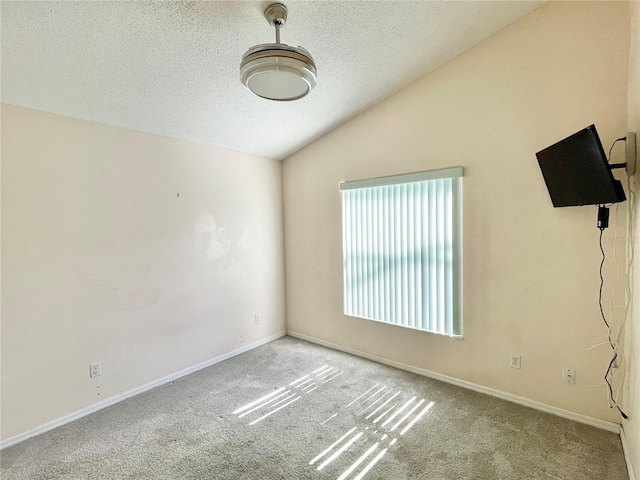 162 Seneca Point Trl, Kissimmee, FL 34746 - carpeted spare room featuring lofted ceiling and a textured ceiling