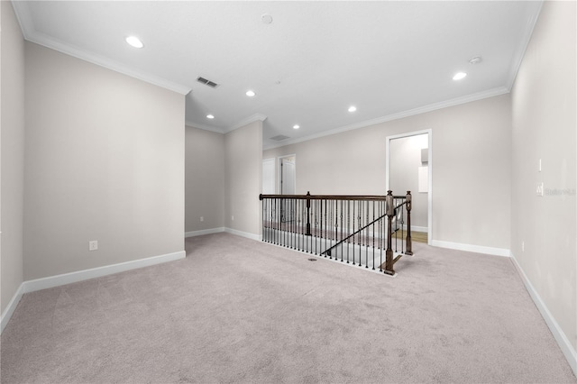9121 Laureate Blvd, Orlando, FL 32827 - empty room with recessed lighting, carpet flooring, and ornamental molding