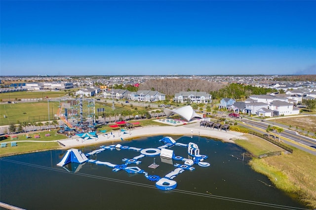 9121 Laureate Blvd, Orlando, FL 32827 - aerial perspective of suburban area with a large body of water