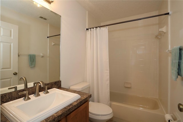 1749 Christina Lee Ln, Saint Cloud, FL 34769 - full bathroom with vanity, shower / tub combo, and a textured ceiling