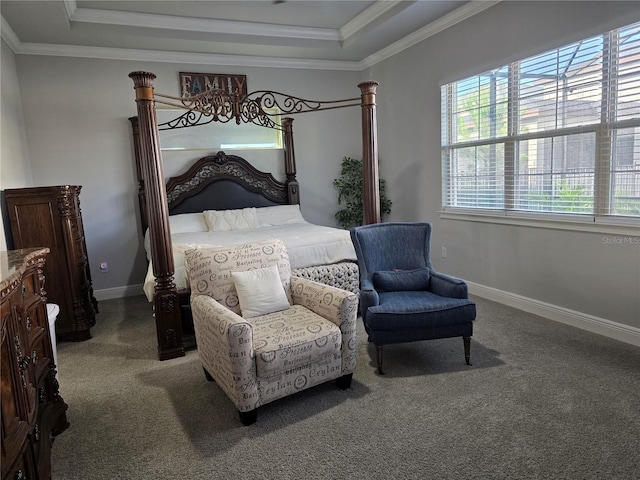 2853 Willowseed Ln, Saint Cloud, FL 34772 - carpeted bedroom with a raised ceiling and crown molding