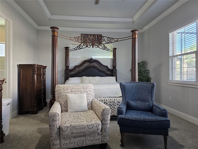 2853 Willowseed Ln, Saint Cloud, FL 34772 - bedroom featuring carpet, a raised ceiling, and ornamental molding