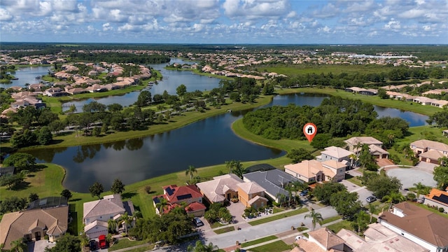 1950 Windward Oaks Ct, Kissimmee, FL 34746 - aerial perspective of suburban area with a nearby body of water