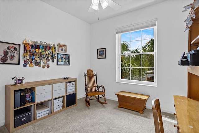 1351 Venezia Ct Unit 201, Davenport, FL 33896 - living area with carpet floors and ceiling fan