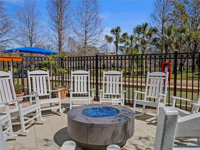 1351 Venezia Ct Unit 201, Davenport, FL 33896 - view of patio / terrace with a fire pit