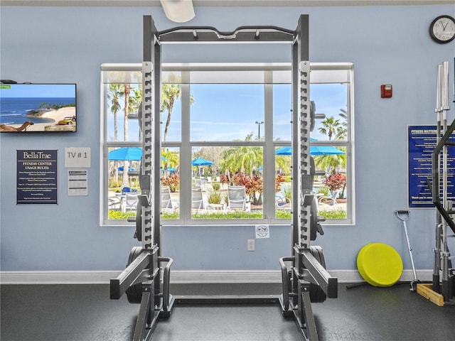 1351 Venezia Ct Unit 201, Davenport, FL 33896 - exercise area featuring baseboards
