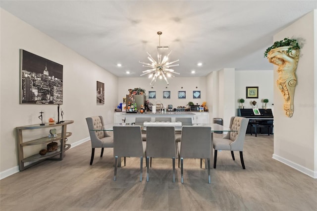 1452 Mickelson Ct, Davenport, FL 33896 - dining space with a chandelier and recessed lighting