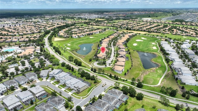1452 Mickelson Ct, Davenport, FL 33896 - aerial view of property's location with a nearby body of water, nearby suburban area, and a golf course