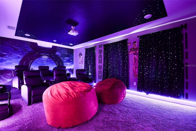 4547 Narrative Ln, Kissimmee, FL 34746 - carpeted cinema featuring a raised ceiling