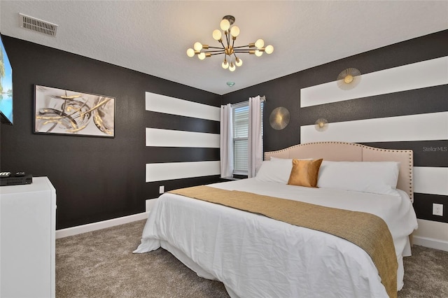 4547 Narrative Ln, Kissimmee, FL 34746 - carpeted bedroom featuring a chandelier and baseboards