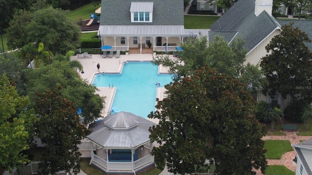 267 Goldenrain Dr Unit 30, Celebration, FL 34747 - view from above of property featuring a pool