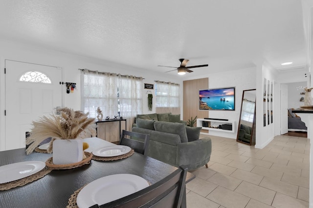 1710 Thor Ave, Apopka, FL 32703 - dining room with plenty of natural light, ceiling fan, and light tile patterned floors
